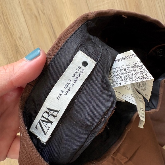 Zara Wide Leg Pants (brown, size small) - Picture 3 of 3